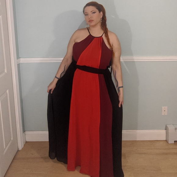New York & Company Dresses & Skirts - Eva Mendes black red gown XXL plus size (16/18)